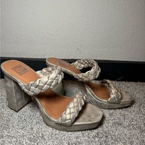 DV by Dolce Vita Women's Braided Heels - Silver